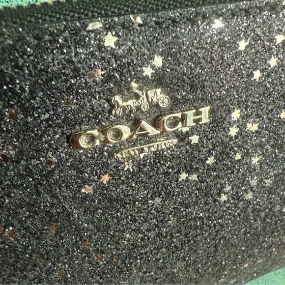 Coach Handbags - Coach Black Sparkle Star Wristlet